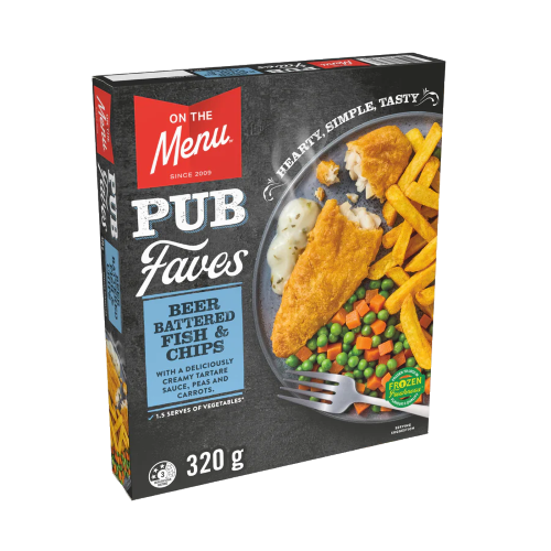 Pub Faves Beer Battered Fish & Chips 320g